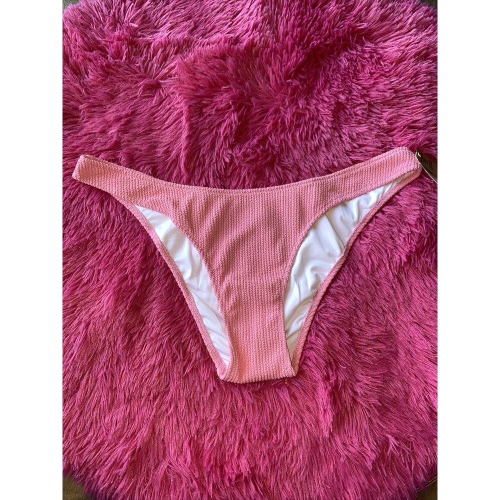 Victorias Secret Swim BRAZILIAN Bikini Bottom Crinkle Sexy XXL Dreamy Pink